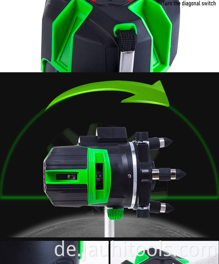 Laser Level Green Radius 5 Cross Lines Self-Leveling